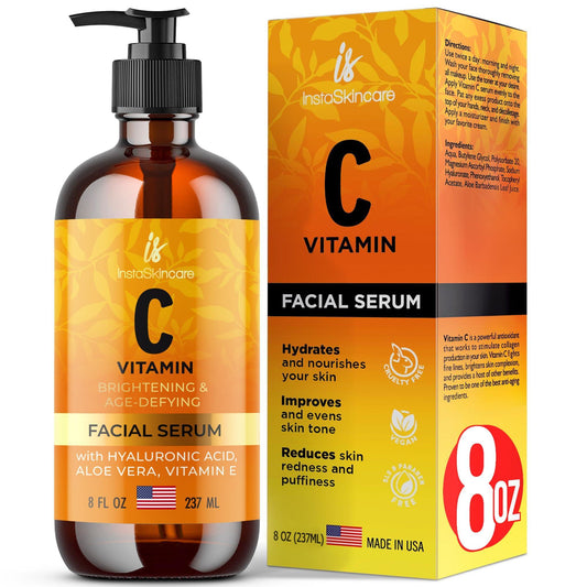 Vitamin C Serum for Face and Eyes with Hyaluronic Acid and Vitamin E